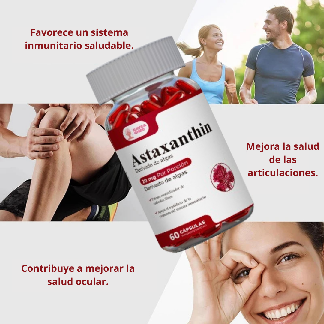 Astaxantina 20 Mg 60 Cápsulas Antioxidante Natural