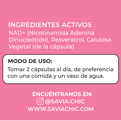 Nad+ 1200mg + Resveratrol 300 Mg Antioxidante 60 Capsulas