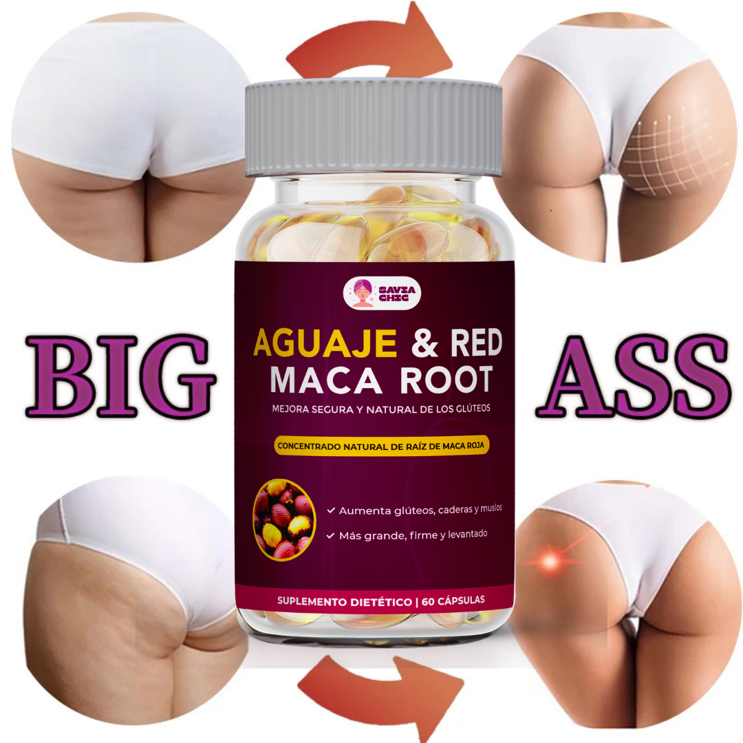 Aguaje + Maca 60 Capsulas | Suplemento natural para curvas femeninas, equilibrio hormonal y energía