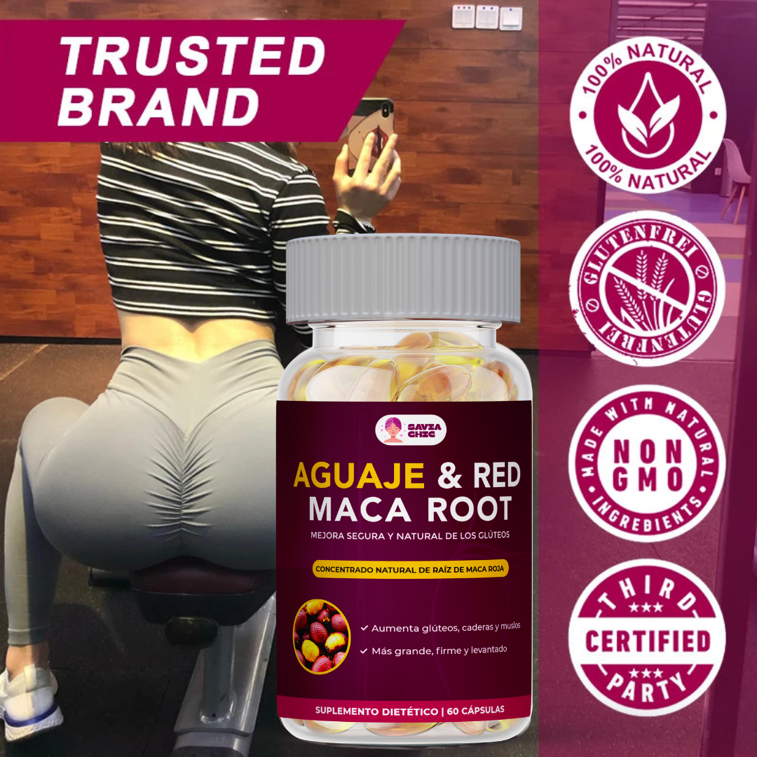 Aguaje + Maca 60 Capsulas | Suplemento natural para curvas femeninas, equilibrio hormonal y energía