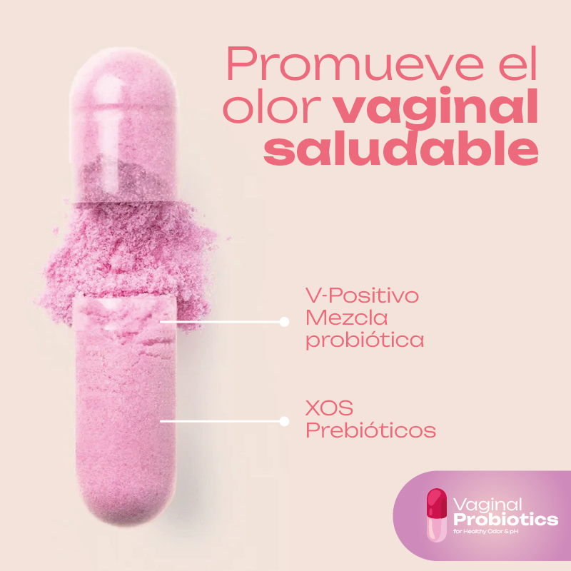 Promueve el olor vaginal saludable con su mezlca de probióticos y prebióticos