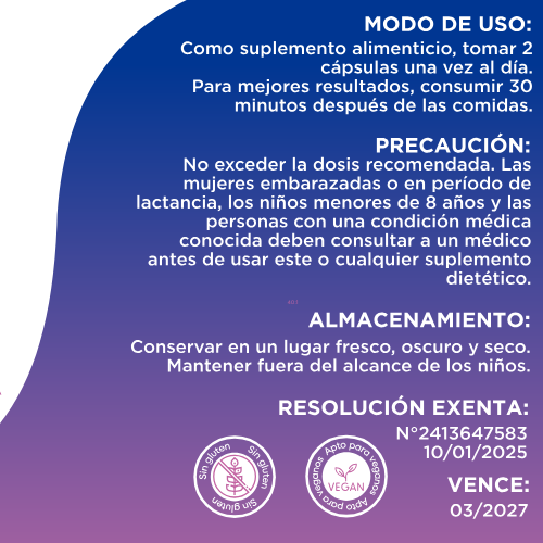 Myo Inositol + D-Chiro + Vitamina D – 2000 mg | 60 Cápsulas