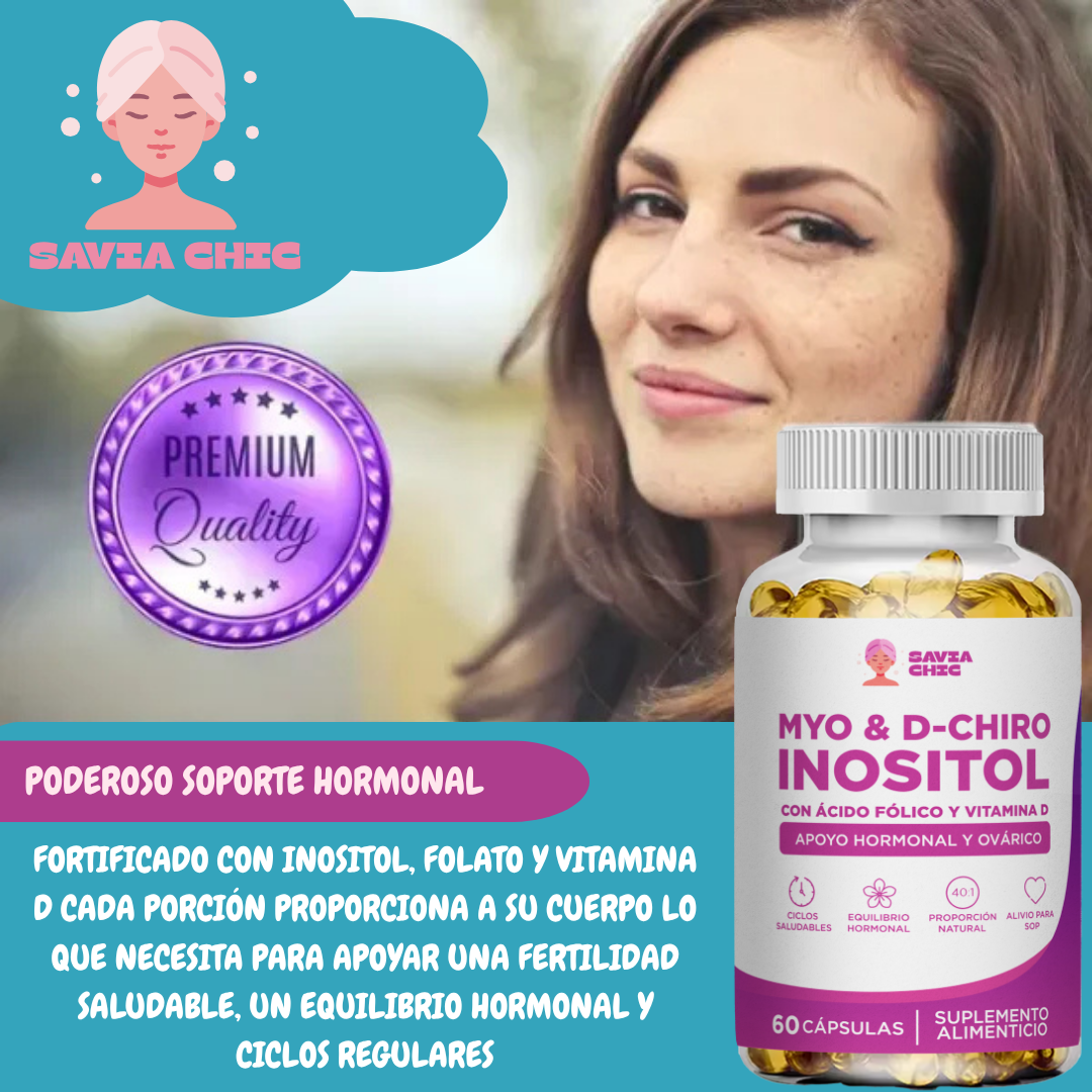Myo Inositol + D-Chiro + Vitamina D – 2000 mg | 60 Cápsulas