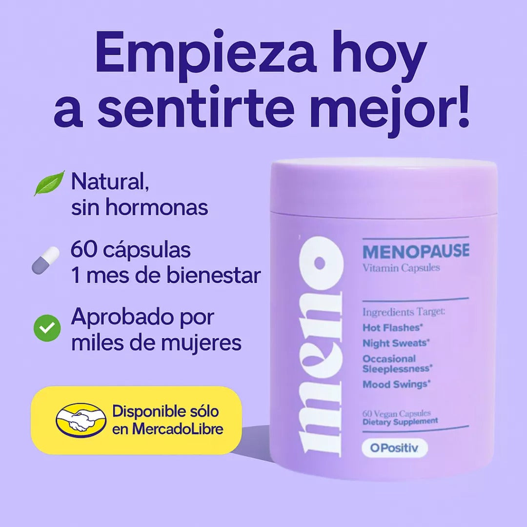 MENO: Alivio Natural y Efectivo para la Menopausia – Equilibra tu Bienestar Femenino