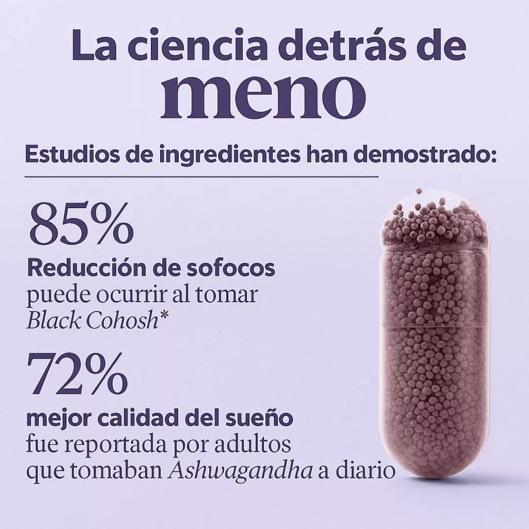 MENO: Alivio Natural y Efectivo para la Menopausia – Equilibra tu Bienestar Femenino