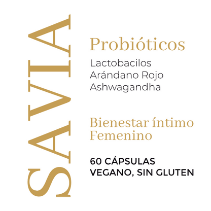 SAVIA Probioticos + Ashwagandha Bienestar intimo y emocional