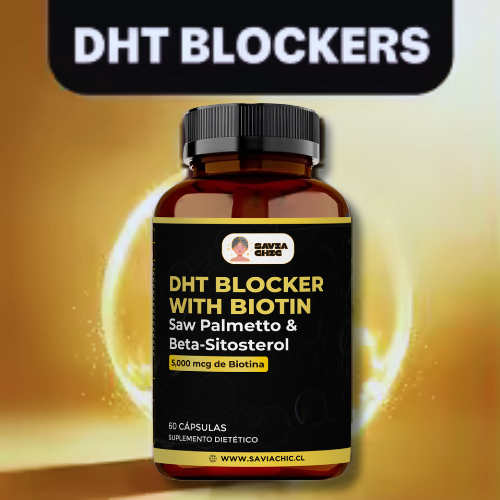DHT Blocker with Biotin 5000 mcg – Saw Palmetto & Beta-Sitosterol (60 cápsulas)