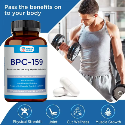 BPC-159 con Creatina, Colágeno y Magnesio 120 Cápsulas