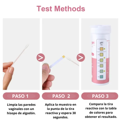 Tiras Reactivas pH Vaginal | Test de Salud Íntima en Casa 50 pcs