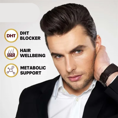 DHT Blocker with Biotin 5000 mcg – Saw Palmetto & Beta-Sitosterol (60 cápsulas)