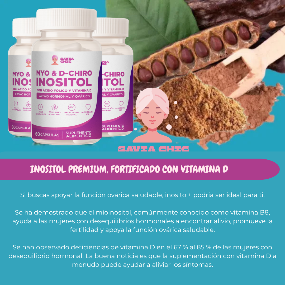 Myo Inositol en cápsulas para equilibrio hormonal femenino