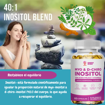 Myo Inositol + D-Chiro + Vitamina D – 2000 mg | 60 Cápsulas