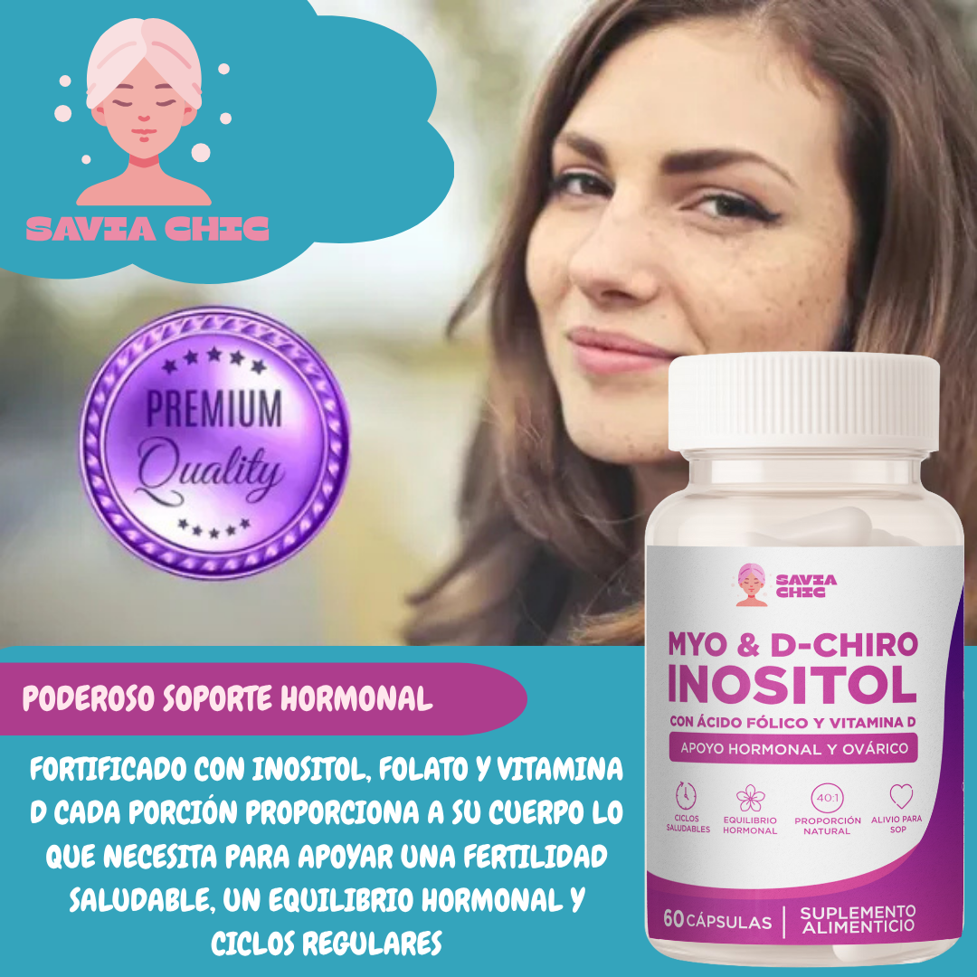 SAVIA Myo Inositol + D-Chiro para SOP y equilibrio hormonal femenino