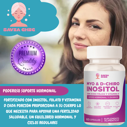 SAVIA Myo Inositol + D-Chiro para SOP y equilibrio hormonal femenino