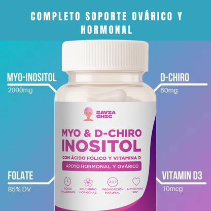 Cápsulas de Myo Inositol SAVIA para ciclos irregulares y resistencia a la insulina