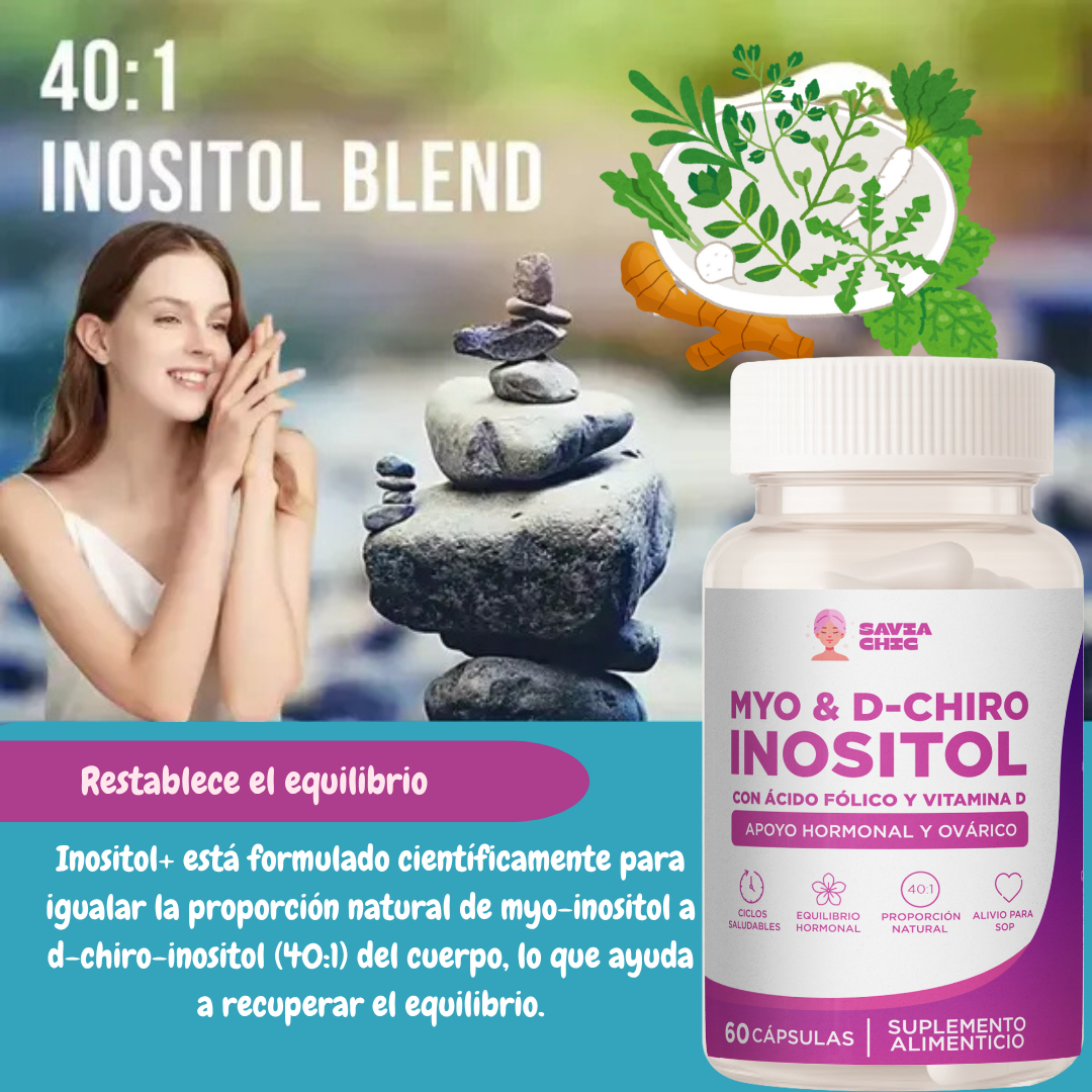 Suplemento Myo Inositol + D-Chiro para resistencia a la insulina