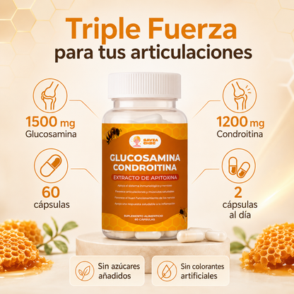 Glucosamina 1500 mg + Condroitina 1200 mg | Triple Fuerza para Articulaciones y Cartílago