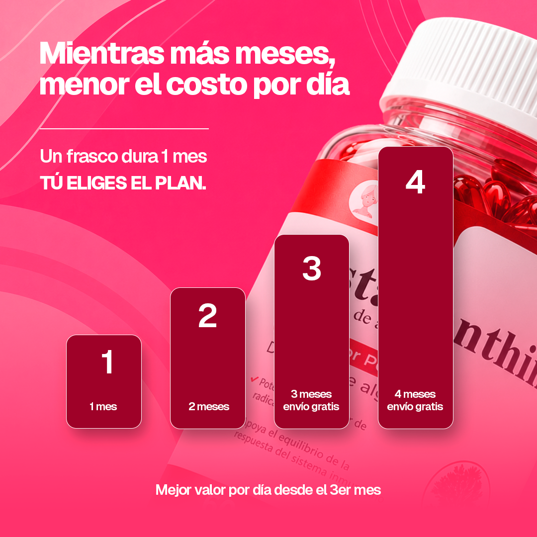 Astaxantina 20 Mg  60 Cápsulas Antioxidante Natural