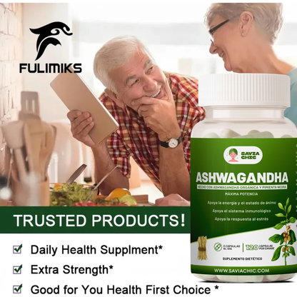 Ashwagandha 5000 mg con Black Pepper – 120 Capsulas