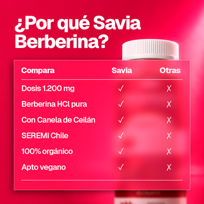 Berberina 1200 mg con Canela de Ceilán – Control Natural de Azucar, Colesterol y Peso – 60 Cápsulas Vegetales