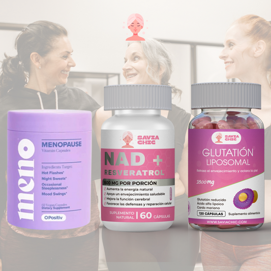 🌿 Pack Bienestar Total – MENO + NAD+ + Glutatión Liposomal Cyber