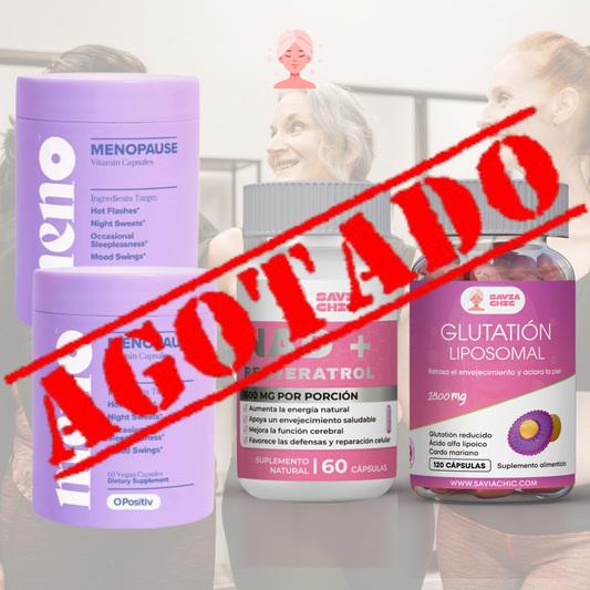🌿 Pack Bienestar Total – 2 MENO +1 NAD+ + 1 Glutatión Liposomal Cyber