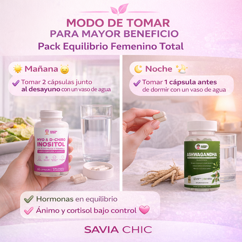Pack Equilibrio Femenino Total Ashwagandha + Myo & D-Chiro Inositol | Bienestar Hormonal y Estrés