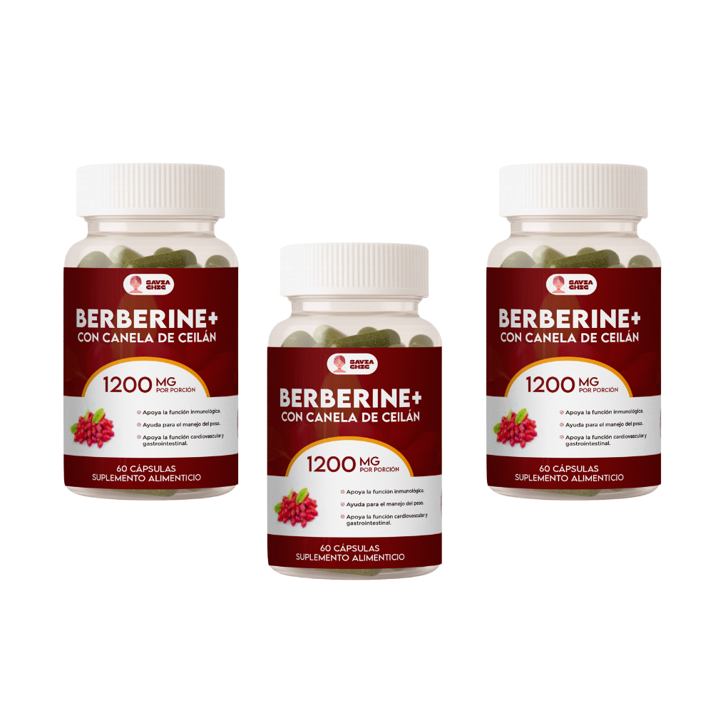 Pack 3 meses - Berberina 1200 mg con Canela de Ceilán – 60 Cápsulas Vegetales