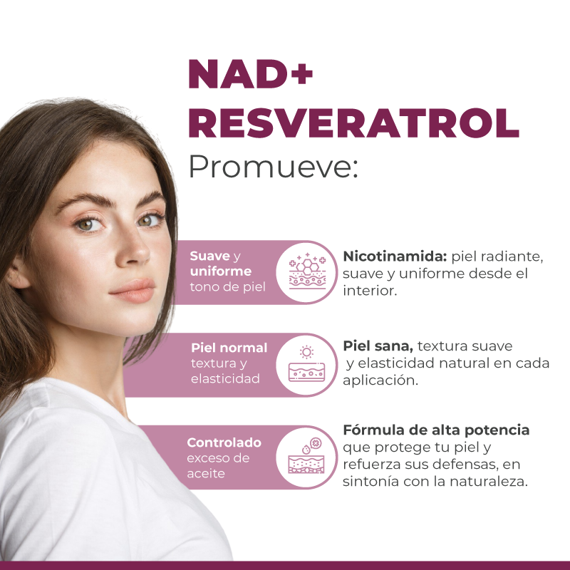 Nad+ 1200mg + Resveratrol 300 Mg Antioxidante 60 Capsulas
