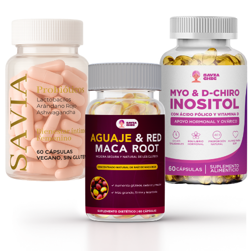 Pack SAVIA Balance Total | Probióticos + Myo-Inositol + Aguaje | Equilibrio Hormonal y Bienestar