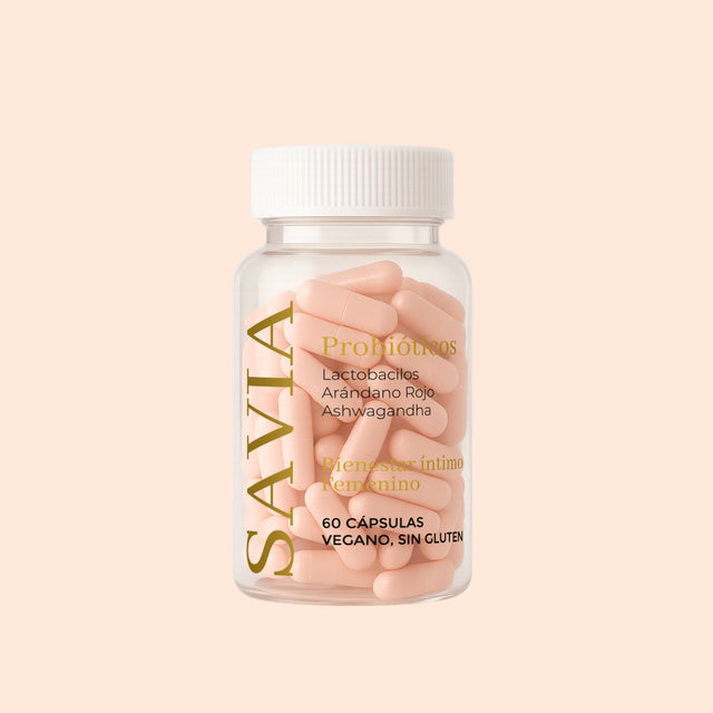 SAVIA Probióticos vaginales con Ashwagandha para el bienestar íntimo femenino