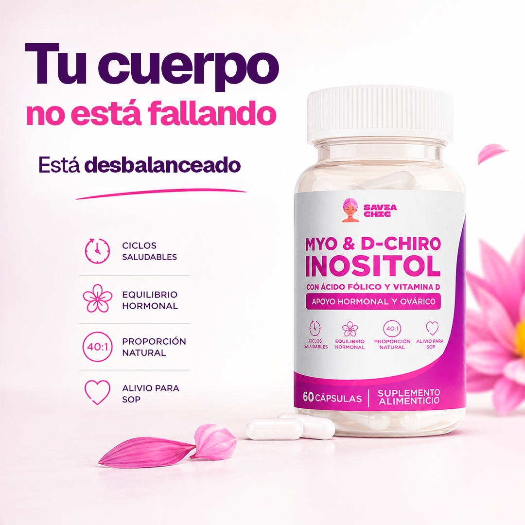 Myo Inositol + D-Chiro + Vitamina D – 2000 mg | 60 Cápsulas