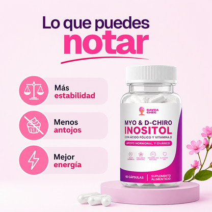 Myo Inositol + D-Chiro + Vitamina D – 2000 mg | 60 Cápsulas