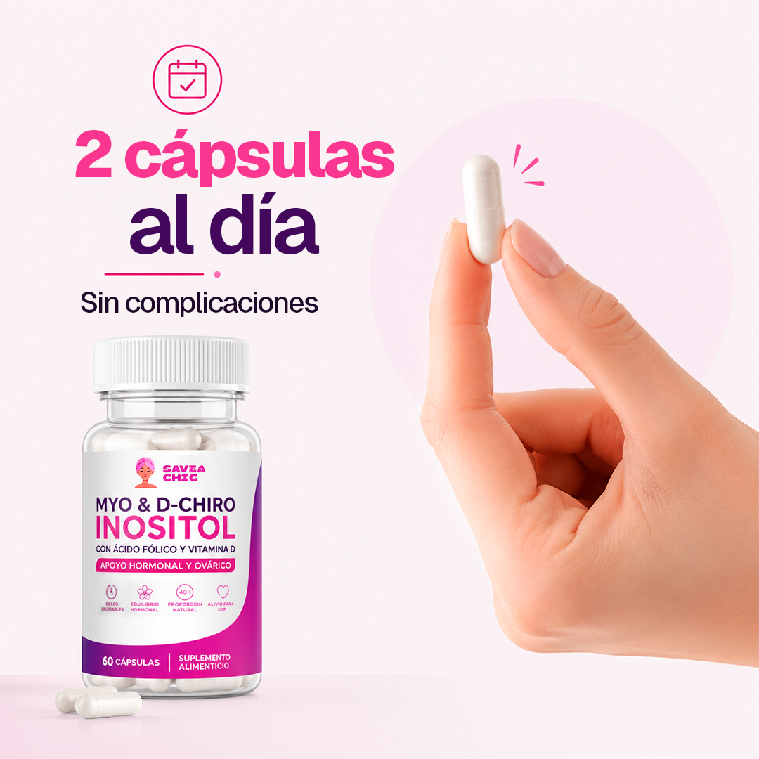 Myo Inositol + D-Chiro + Vitamina D – 2000 mg | 60 Cápsulas