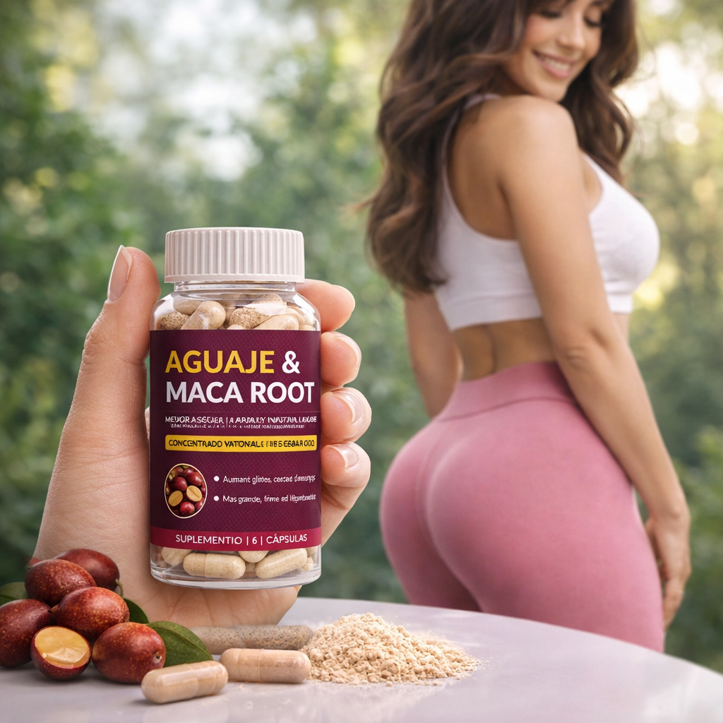 Aguaje + Maca 60 Capsulas | Suplemento natural para curvas femeninas, equilibrio hormonal y energía