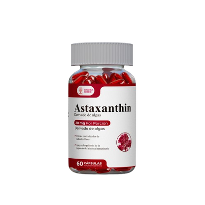 Astaxantina 20 Mg  60 Cápsulas Antioxidante Natural
