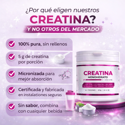 Creatina Monohidrato Micronizada Pura 300g Sin Sabor