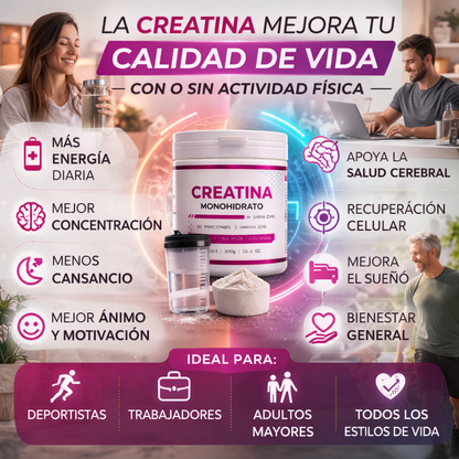 Creatina Monohidrato Micronizada Pura 300g Sin Sabor