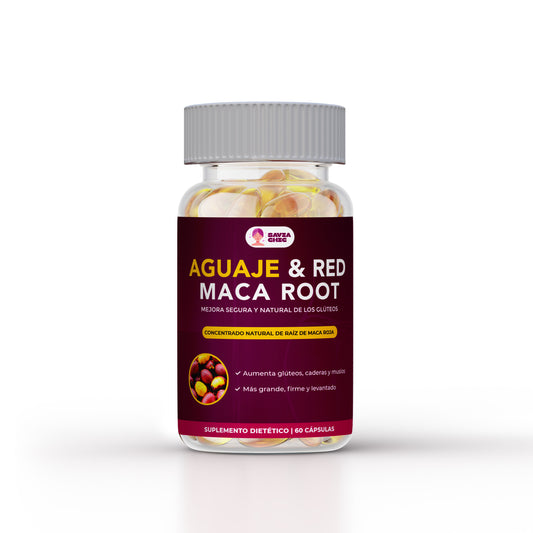 Aguaje + Maca 60 Capsulas | Suplemento natural para curvas femeninas, equilibrio hormonal y energía