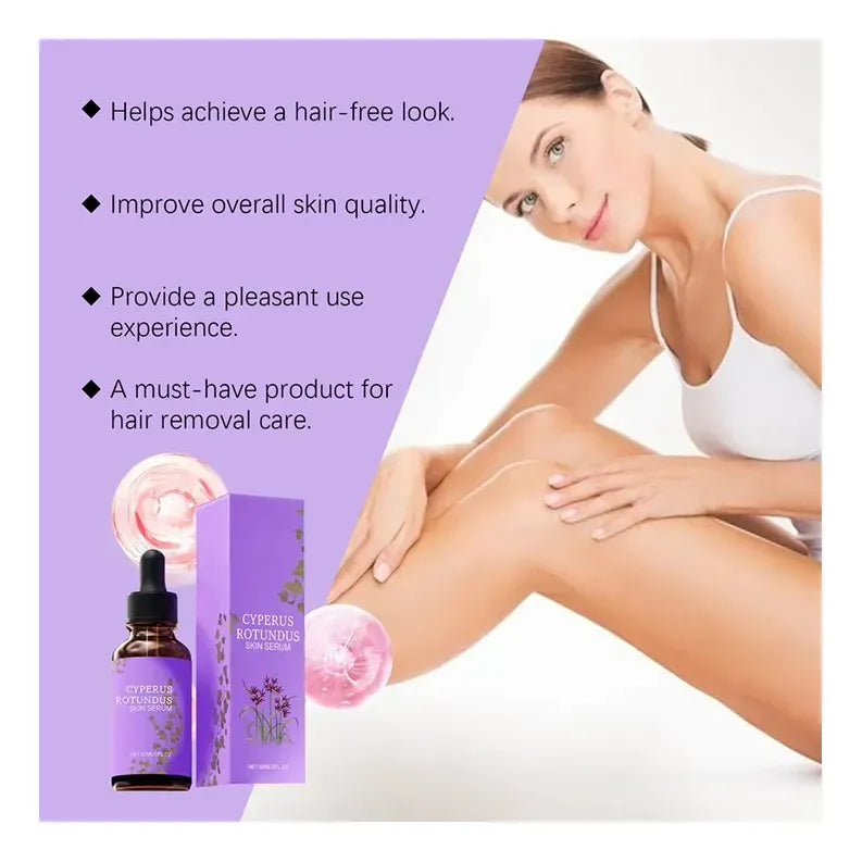 Sérum Botánico Cyperus Rotundus – Reducción del Vello + Calma Post-Depilación + Suavidad Duradera