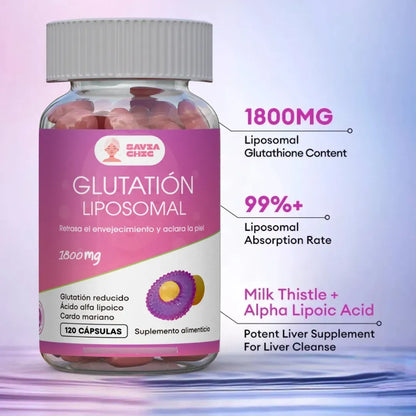 Glutation Liposomal 1800 Mg Maxima Absorcion 120 Capsulas