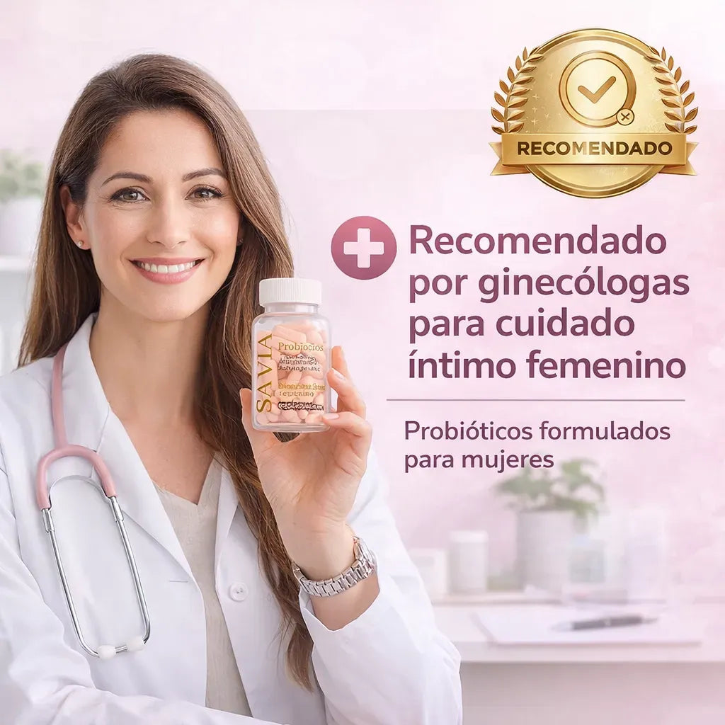 SAVIA Probióticos vaginales con Ashwagandha para el bienestar íntimo femenino